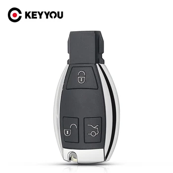 KEYYOU 3X Remoto de 3 botões Chave Shell Para a Mercedes Benz, Smart Key W203 W210 W211 AMG W204 2010 2011 2012 2013 2014 Chave da Tampa da caixa