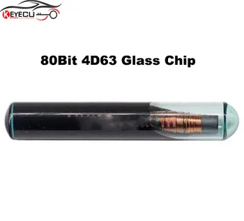 KEYECU 10PCS/lot Reposição 80Bit 4D63 Chip de Vidro Auto Transponder Chip para Ford Mazda