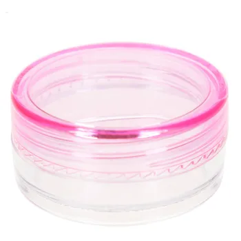 10Pcs cosméticos peneira potes Pote Caixa de Nail Art Cosméticos Esferas de Armazenamento de Maquiagem Creme Caixa de Plástico do Recipiente Frasco Redondo de cor-de-Rosa