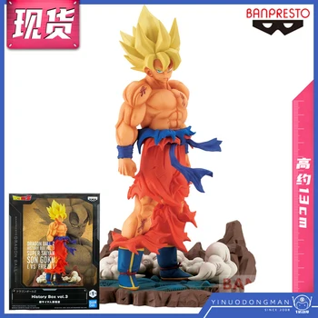 Bandai Original Son Goku Super Saiyajin Figura Anime Dragon Ball Goku do DBZ Figura de Ação do Modelo de Presentes Colecionáveis Bonecos para Crianças