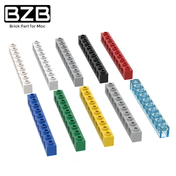 BZB MOC 2730 1x10 (Com 9 Buracos) Tijolo de Alta tecnologia Criativa Modelo de Bloco de Construção Crianças DIY Técnico de Tijolo Peças Melhores Presentes