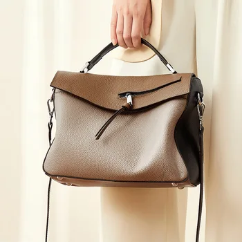 Saco de 2021 Europeu e Americano de moda macio couro de saco de mulheres versátil e simples de um Ombro Messenger Bag saco de selim