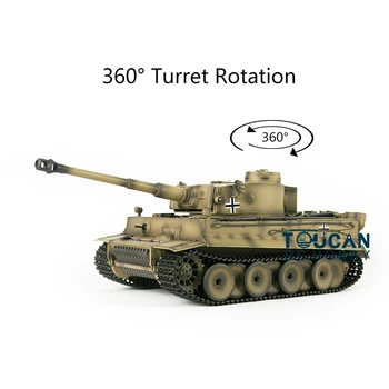 1/16 HENG LONG 7.0 Plástico alemão Tiger I RC Tanque do Exército 3818 W/ 360 Torre Tucano Brinquedos Controlados Presentes TH17261-SMT8