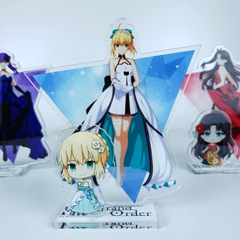 Anime Fate/Grand Ordem FGO Jeanne d'Arc Nero Sabre de Acrílico com Suporte a Figura de área de Trabalho de Decoração, Brinquedos Boneca Presentes 15cm
