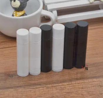 100pcs/monte 5g DIY Vazio batom tubo branco da cor preta lip balm tubo de 5g batom tubo do recipiente
