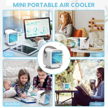 Mini Portátil, Ar Condicionado, Área De Trabalho Pessoal Refrigeradores De Ar Do Ventilador Para A Sala Do Escritório, Pessoal Condicionador De Ar Para O Exterior