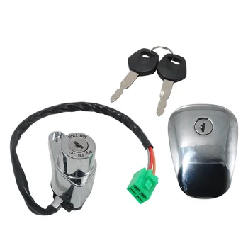 Moto Interruptor da Chave de Ignição de Combustível a Gás Tampa de Assento de Bloqueio Kit Para Suzuki VS400 VS600 Intruso 400 600 44200-38A90-CHAVE 44200-38A80
