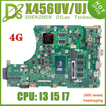 X456UV placa-mãe Para ASUS X456UF X456UJ X456UQ X456UB A456U X456URK X456 Laptop Moainrboard DDR4/DDR3 4GB I3 I5 I7 CPU Teste de 100% 