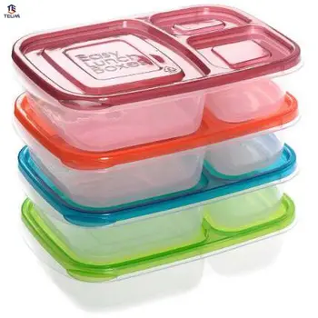 Plástico Almoço Caixa 1pcs/set Piquenique Compartimento Rechangle Viagens Conjunto de Talheres de Cozinha Accesorries Recipiente de Comida.