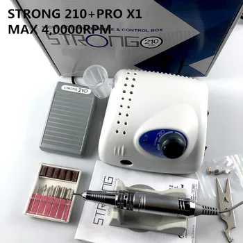 FORTE 210 caixa de controle 40000rpm Handpiece PRO X1 105 105L 65W Prego Brocas Máquina de Manicure Pedicure Elétrica Bits de Arquivo