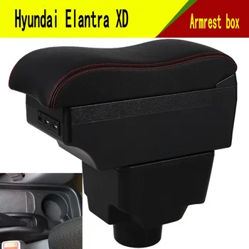 Para Hyundai Elantra XD Braço Caixa de Carro do Centro da Consola de Espaço de Armazenamento Caso de Cotovelo Resto com o Titular da Copa de Interface USB