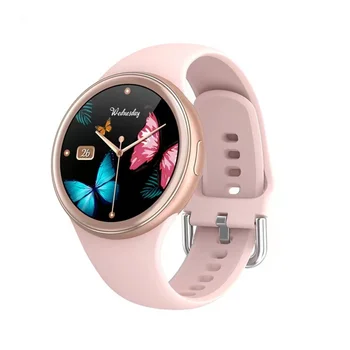 Kobiety Inteligentny Zegarek Różowe Złoto Smartwatch Powiadomienie O Połączeniu Wodoodporny IP68 Niestandardowy Zegarek Genuíno