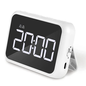 Relógio Despertador Digital 4Inch Espelho de LED Relógio Digital Relógio de Parede Para a Casa de Viagens
