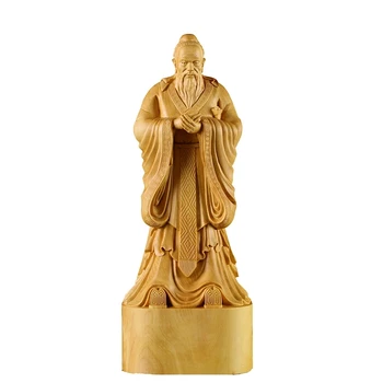 Confúcio estátua de Madeira Estatueta do Instituto de Cultura Tradicional Chinesa Dom Figuras Escultura Artesanato