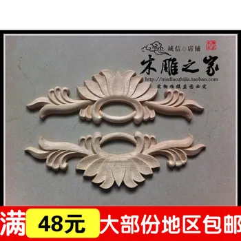 Dongyang talha FLOR FLOR esculpida a cruz Europeia applique patch de mobiliário de madeira, porta de armário canteiro de flores de madeira