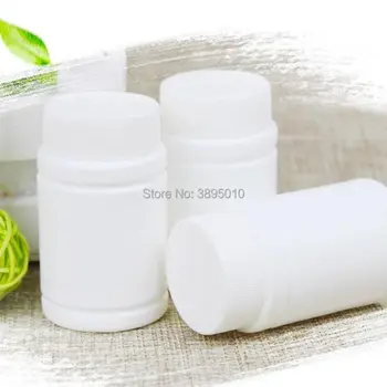 50ml de branco vazio de embalagem de plástico, garrafas de Pílula Doce sal de banho Esvaziar Recipientes de cosméticos F537