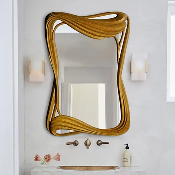 Grande Espelho de Parede de Corpo Inteiro Estética Grandes Irregular de Luz Espelho Banheira Sala de estar Decoracao Casa Decoração da Casa XF40XP