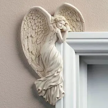 Redenção anjo do quadro de porta de decoração de despertar asas de anjo de suspensão do quadro de porta de decoração de resina pingente de decoração