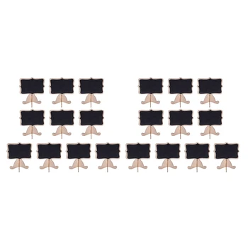 20 Pcs Mini Madeira Casamento Pequeno Quadro Negro Mensagem Número Da Tabela De Quadro-Negro