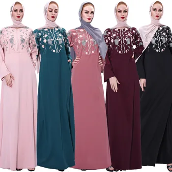 Manto Femme Musulmane Muçulmano Vestido Retrô Com Zíper Frontal Muçulmano Moda Vestes Dubai Abaya Turquia 2022 Ramadã Vestido Bordado