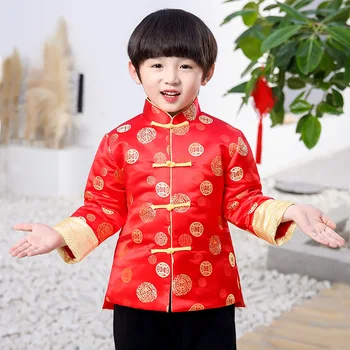 Novos Rapazes Hanfu Casaco Estilo Chinês Meninos Festa Tang Atender Crianças Ano Novo Chinês Roupas De Meninos China Tradicional Casaco De Primavera