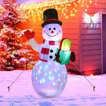 1,5 M Brilho Inflável de Natal Boneco de neve Iluminado Exterior, Jardim, Quintal Decoração do Festival Boneca de Ano Novo Noite Lâmpada de Adereços