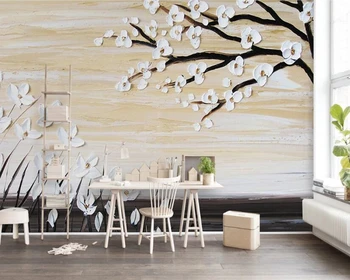 Papel de parede: pintura a óleo da flor ramo bege nórdicos 3d papel de parede,sala de tv de parede quarto cozinha papéis de parede para casa mural