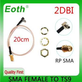 EOTH TS9 para Sma Fêmea Conector Com RG174 Cabo Coaxial de 20cm Para IOT Huawei 4G Modem