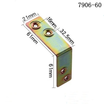 Móveis para casa 7906-60 de Ferro cromado canto do código de reforço Direito de Ângulo Fixo Conector Universal em forma de L, suporte
