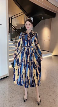 Alta zc238 qualidade Nova Moda das Mulheres de 2022 primavera Vestido de Luxo Design Europeu de festa vestido de estilo