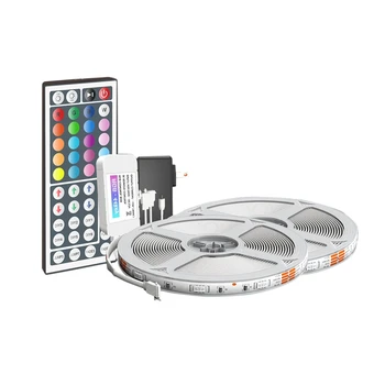Luzes de LED com Mudança de Cor de Sincronização de Música RGB Luzes 5050SMD 44 Botão de Controle Remoto para a Festa de Família 20M