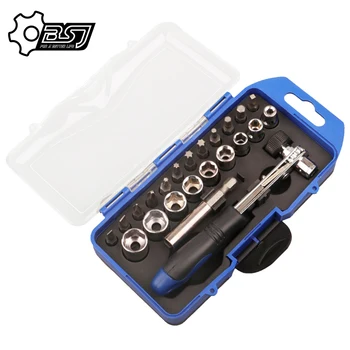 23 em 1 Mini Roquete Conjunto de Bits de Sockets Ferramenta de Reparo Kit Multi-funcional Precisa ScrewdriverSet Sockets Haste de Extensão