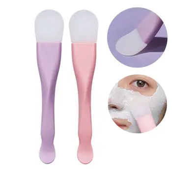 Com duas pontas, máscara de silicone escova de limpeza facial raspador aplicador de máscara de argila especial escova de ferramentas de beleza cuidados com a pele ferramentas