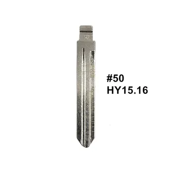 5pcs 2 EM 1 Ferramenta de HY15.16 #50 Gravado Tecla de Linha Lâmina Escala de Corte de Dentes de Corte de Chave em Branco para Hyundai Dong Yue/Kia Freddy