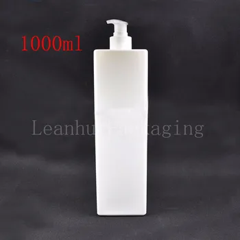 alta qualidade de 1000ml X 5 branco Vazio Bomba de Loção Frasco Com tampa branca ,1000cc Maquiagem Definição de Spray Loção Recipiente,Atacado