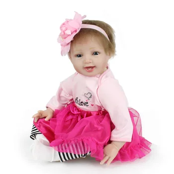 55cm de Silicone Reborn Baby Dolls Realista Realista Boneca Reborn Brinquedo Melhor Presente para a Menina Frete Grátis Artesanal Suave, Toque Macio
