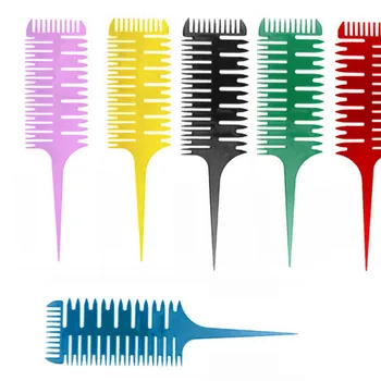 1PC Barbeiro Salão de Estilo de Corte de cabelo Pente Com Cauda de Peixe Forma de Osso Colorido Mulheres Updo Grande escova de Dentes capilar Ferramenta Nova