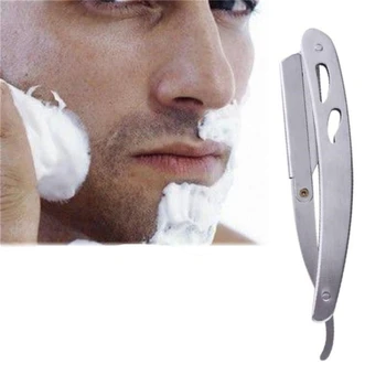 2020 NOVO Design Clássico Homens de Navalha Profissional de Aço Inoxidável Manual máquina de Barbear Navalha de Barbeiro Dobrável Salão de Raspar Barba Cortador