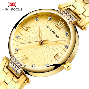 MINI FOCO Quarzo Par de Relógios de Cristal Dropshipping 2022 Produtos mais vendidos da Marca do Designer de Ouro Inoxidável, Pulseira de reloj mujer