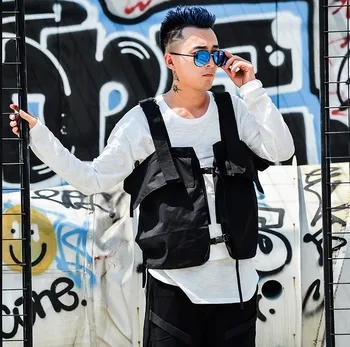 2019 o hip-hop kanye west street ins quente do estilo Peito Equipamento Militar tático peito saco Funcional pacote prechest saco de colete mochila