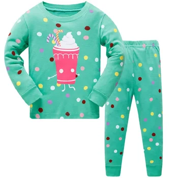 O bebê Meninas Conjunto de Roupas de Crianças de Pijama Girafa de Dormir para 2021 Roupas de Bebê Manga Longa Coruja Quente Sleepwear
