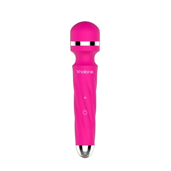 Quente Super Poderoso Aquecimento 7 Função de Vibrador de Silicone Impermeável Recarregável USB Massageador Varinha Mágica de brinquedos sexuais para a mulher