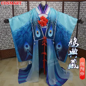 COSMART Jogo Onmyoji SR Jiu Cosplay Traje Qingluan Huaying Pele Lindo Kimono Uniforme Mulheres Festa de Halloween Roupa Personalizada Ma