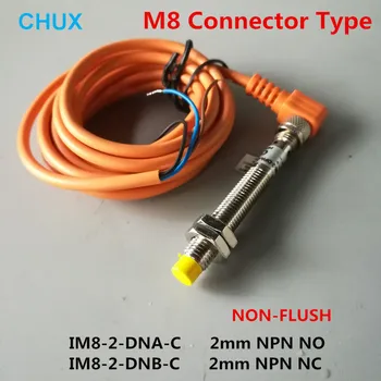 CHUX Sensor de Proximidade NPN Com a Dobrar o Cabo Conector de Indutância DC6-36V Cilíndrica LJ8A3 Série Metal Abordagem Switch