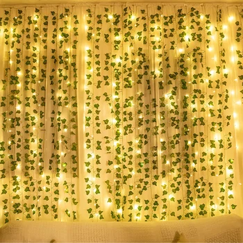 Decoração de casa de Artificial Ivy Folha Garland Plantas de Videira Suspensão de Plástico de Rattan de Seqüência de caracteres de Plantas Artificiais para a Casa de Casamento Decoração da Parede