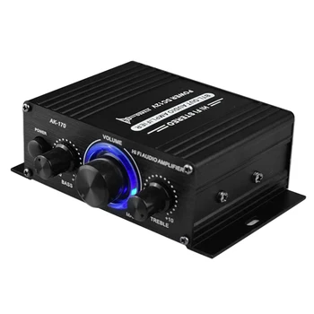 12V Mini-Potência de Áudio de Carro Amplificador de Áudio Digital do Receptor, AMPLIFICADOR de Canal Duplo de 20W+20W Bass Treble Controle de Volume para o Lar